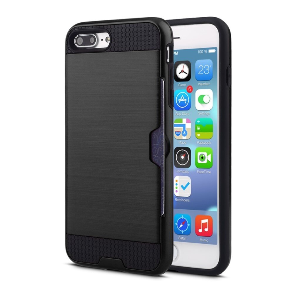 Carcasa/Husa iPhone 7, SuperSlim,Combo Cover, Silicon + PC, Culoare Negru