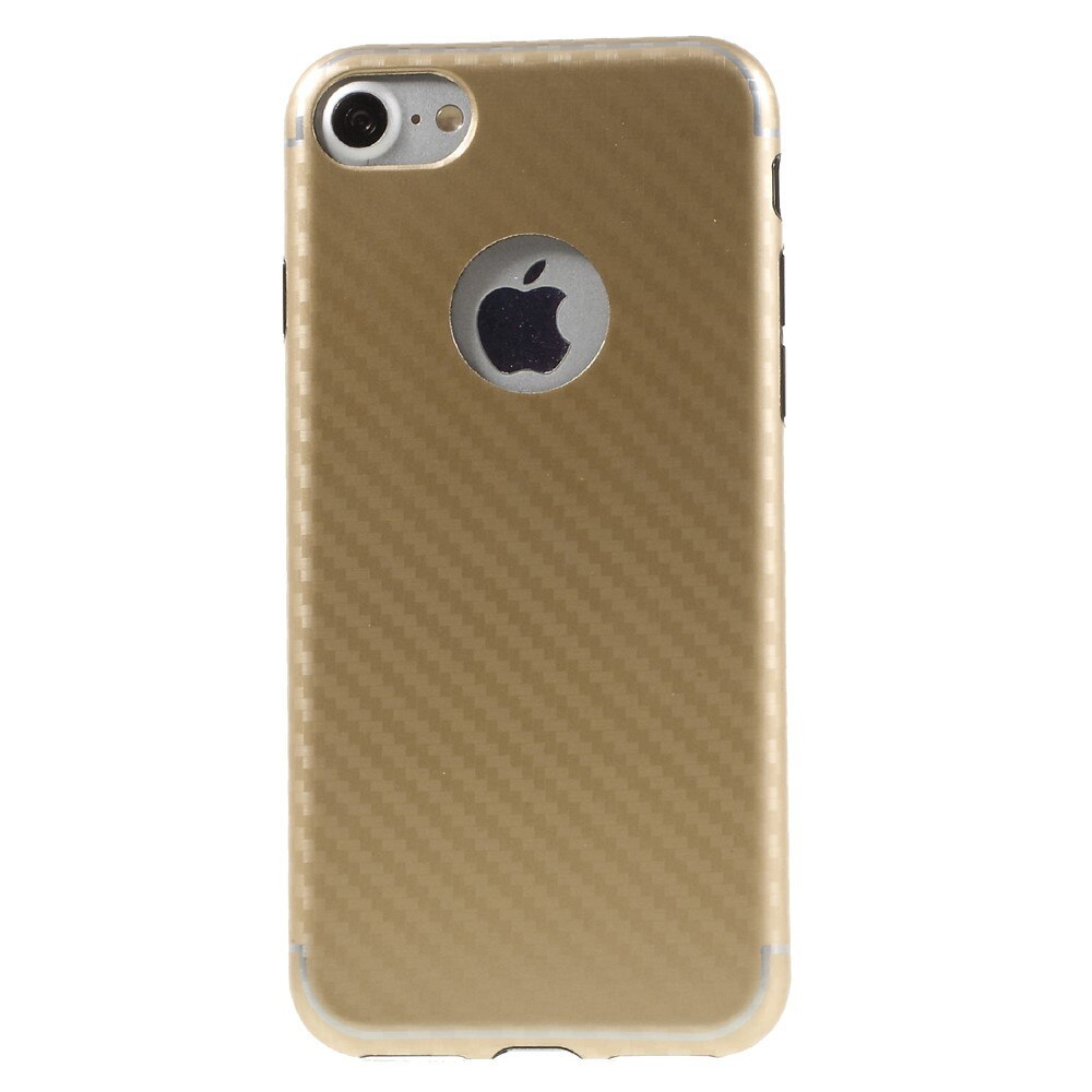 Carcasa iPhone 7, Culoare Gold, Protectie Spate si Laterale, Silicon