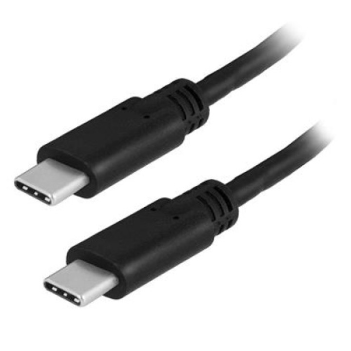 Cabu de incarcare si transfer date Super Fast Charge, conectori USB Type-C tata 3.2 2nd Gen, Negru
