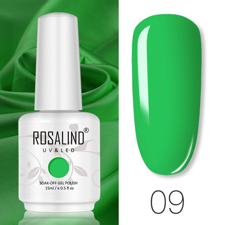 Lac de gel Rosalind 09, 15 ml, verde deschis