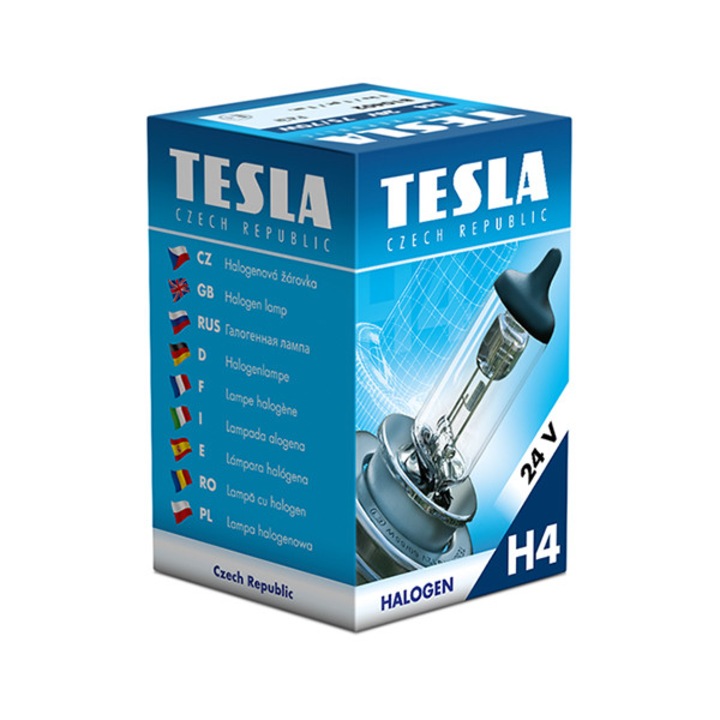 Bec auto halogen H4, Tesla, 24V, 75/70W