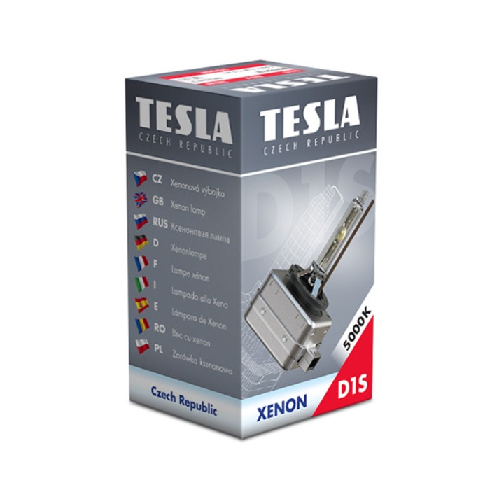 Bec auto far xenon Tesla D1S, +30% mai multa lumina, 35W, 5000K, PK32d-2