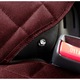 Комплект от 2 капитонирани протектори за кола, универсални, перящи се, бордо, защита за седалка или пейка и защита за облегалка на седалката с джоб за органайзер, квадратен метър