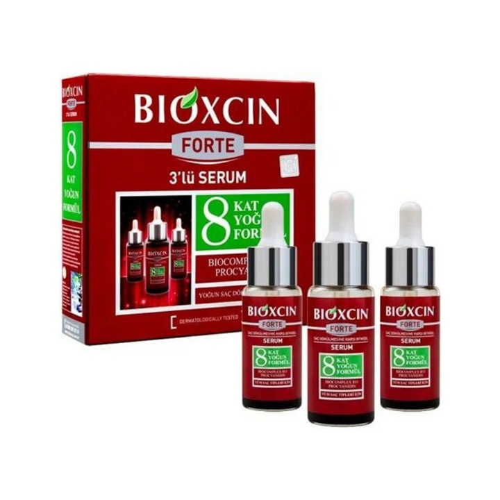 Tratament Bioxcin, ser forte anti-cadere a parului, 3x50 ml