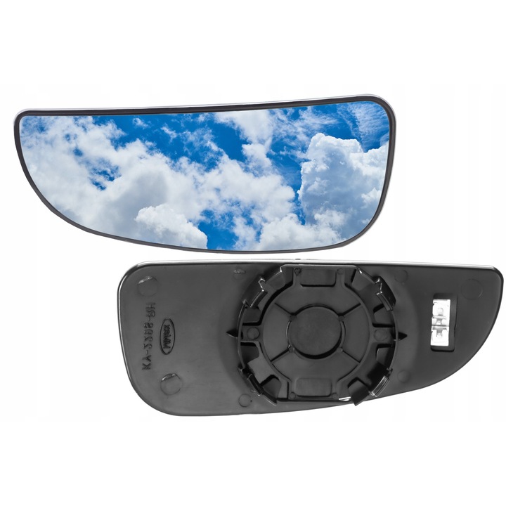 Sticla oglinda, Stanga, Am Fiat Ducato 2006-2017, Peugeot Boxer 2006-2017, Argintiu/Negru