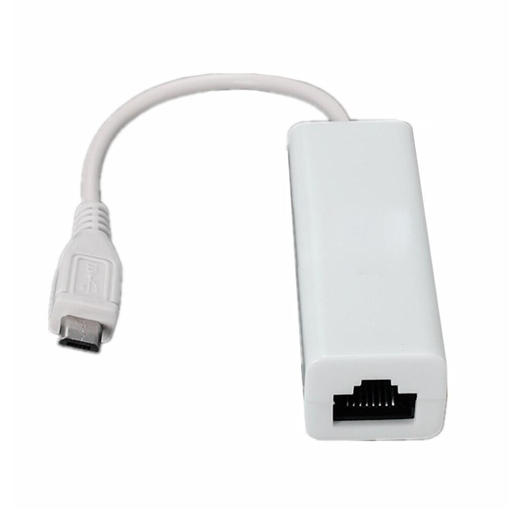MicroUSB към USB 2.0 адаптер за LAN мрежа бял цвят - eMAG.bg