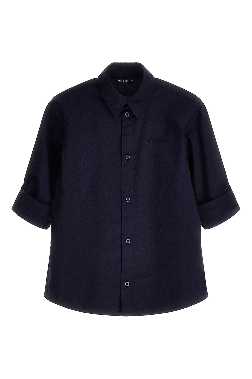 GUESS KIDS, Camasa din amestec de bumbac cu guler ascutit, Bleumarin, 140-146 CM