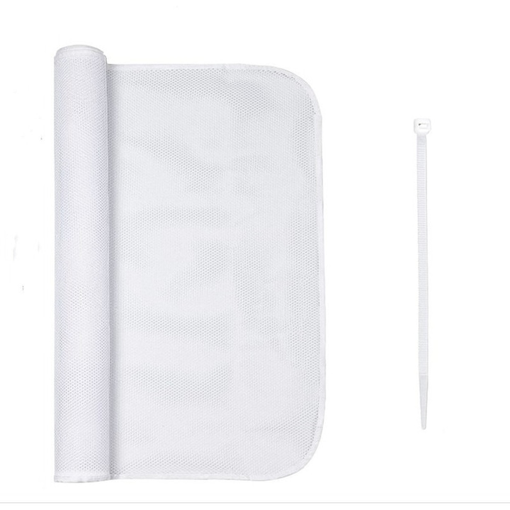 Biztonsági háló gyerekeknek, BOMSTOM, lépcső- és teraszkorlát, 3 x 0,79 m, fehér