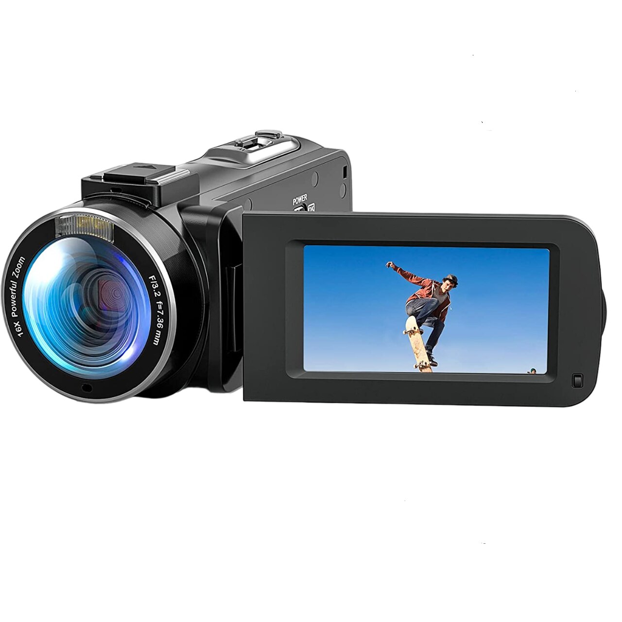  WZX Video Camera Camcorder, Full HD 30FPS 36MP 16X Digital Zoom  Digital Camera,IR Night Vision Vlogging Camera,  Camera with  External Microphone, Lens Hood, Stabilizer, Remote Control : Electrónica
