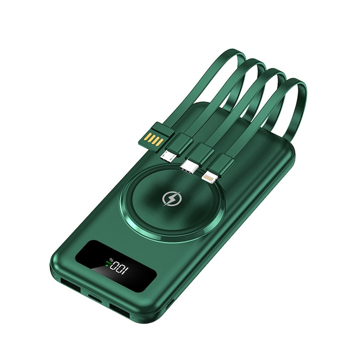 Външна батерия STELS Q90, PowerBank, 30000mAh, Зелен