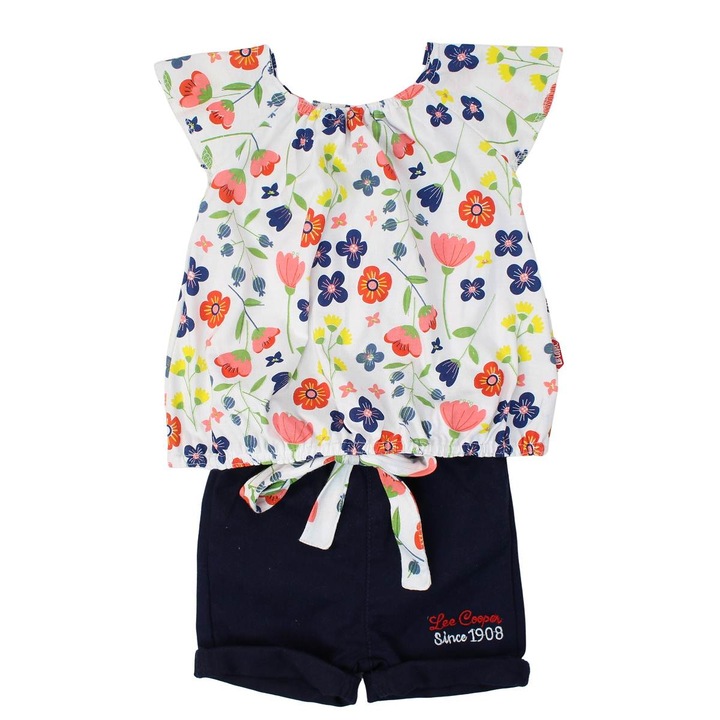 Compleu. fete. alb. flori.Lee Cooper