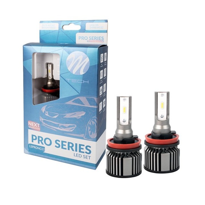Комплект крушки, M-Tech, LED, Pro Series, 12V, H8/H11, 40W
