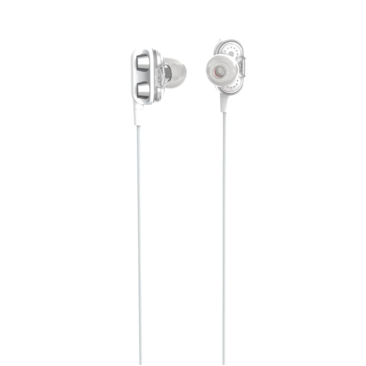 Casti cu microfon, SkyDolphin SR21, 4 difuzoare, Alb