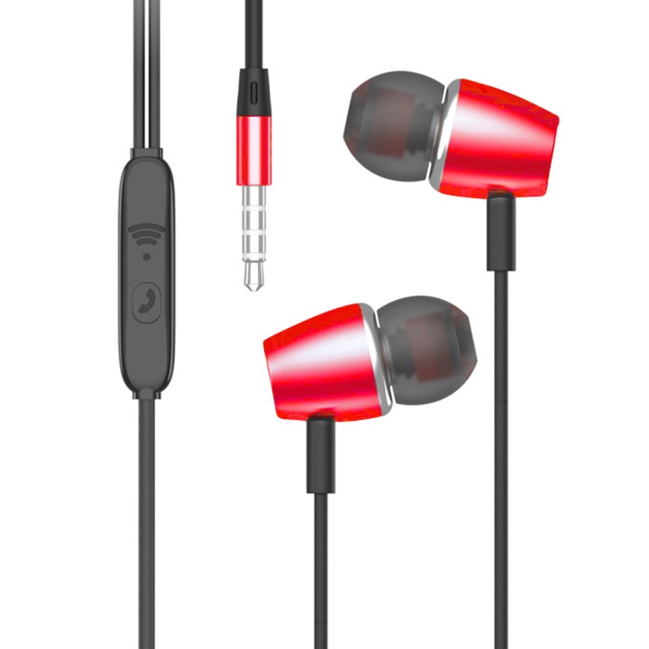 Casti cu microfon, SkyDolphin, SR24, Rosu