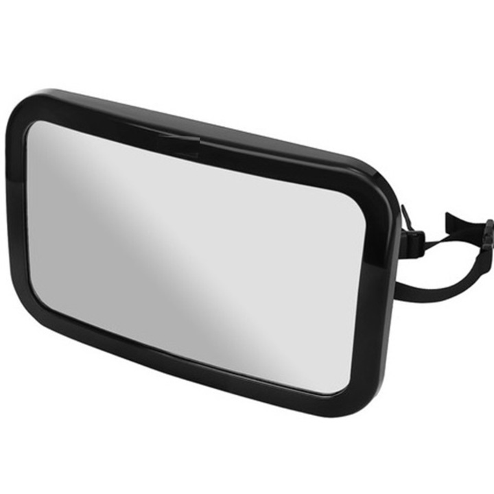 Oglinda retrovizoare auto pentru supravegherea bebelusului CLASStitude, fixare pe tetiera, rotatie 360 grade, 30 x 18,7 cm, Negru