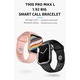 T900 Pro Max L okosóra, 8-as sorozat, 1,92 hüvelykes téglalap alakú képernyő, IOS/Android kompatibilis, Bluetooth hívás, értesítések, forgatható gomb, fekete