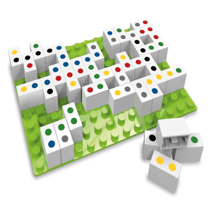 Joc 2 in 1 Potriveste 4 & Domino curcubeu Hubelino (71 piese)