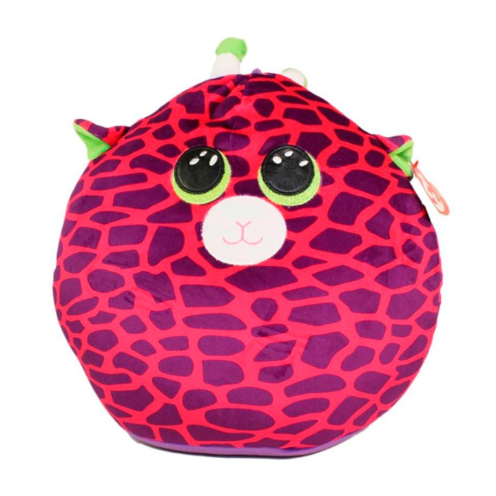 Jucarie de Plus pentru Baieti si Fete, Ty Squishy Beanies GILBERT Girafa roz, 30 cm