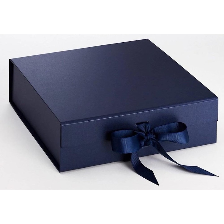 Луксозна подаръчна кутия, 40X30X12 см, тъмносиня