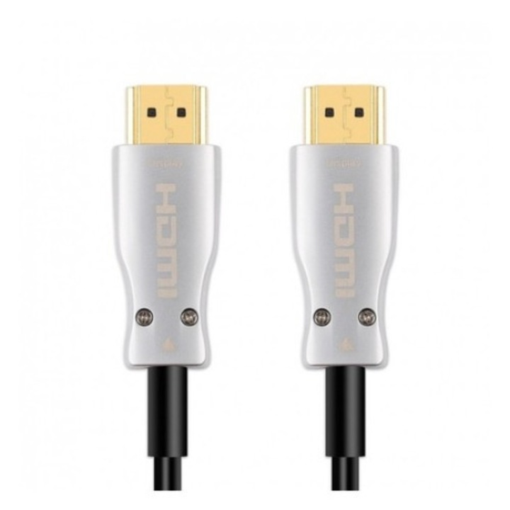 Cablu HDMI Optic, 18Gbps, 4K@60Hz, Active Optical (AOC), V2.0, conectori auriti, 30m, PremiumCord, kphdm2x30