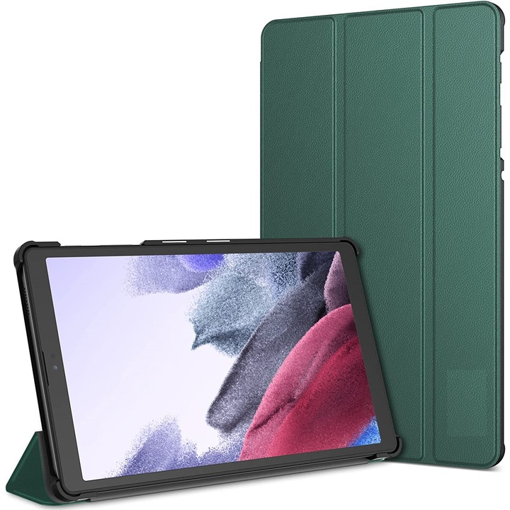 Husa Slim Sigloo, Smart Cover, Trifold, pentru tableta Huawei Matepad 10.4,2022/2021,10.4inch, din Silicon, protectie 360, model Pine Green