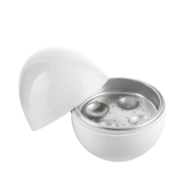 Fierbator de oua pentru cuptorul cu microunde, pentru pana la 4 oua, cu carte de retete