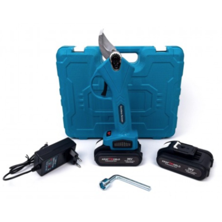 Foarfeca de gradina cu 2 acumulatori pentru vita de vie si crengi 36V