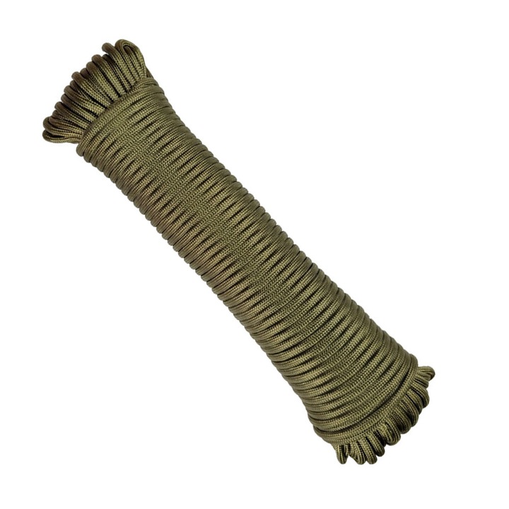QttvbTna húr, 4mm x 30m, kempingezéshez, khaki
