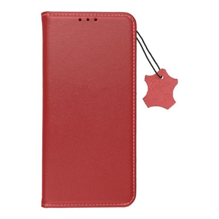 Husa Tip Carte Upzz® Smart Pro, Compatibila Cu Samsung Galaxy A17 5G, Piele Naturala, Burgundy