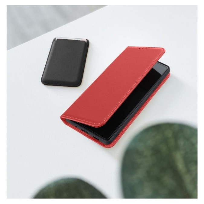 Husa Tip Carte Upzz® Smart Pro, Compatibila Cu Samsung Galaxy A17 5G, Piele Naturala, Burgundy