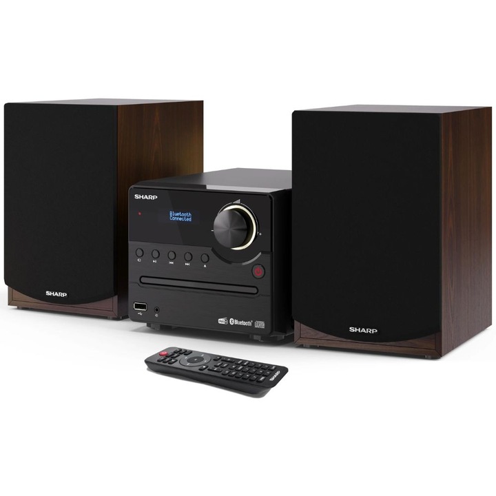 Аудио система SHARP XL-B517DBR, 45 W, Bluetooth 5.0, MP3, Кафява / Черна