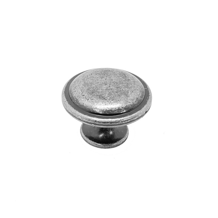 Buton de mobila IKAR, A-1014, staniu imbatranit