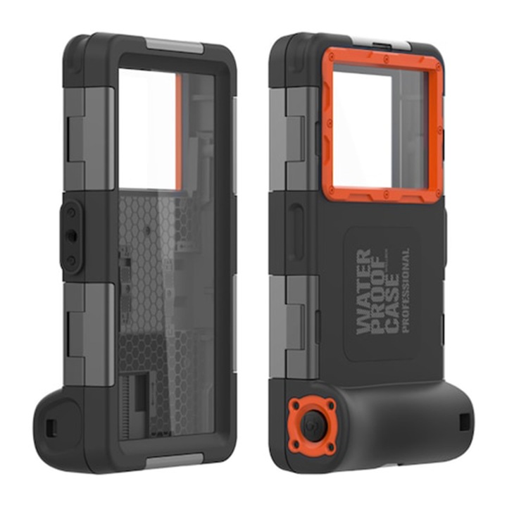 Husa protectie Subacvatica Profesionala pentru telefon, Maxim 6.8", Summer Case, Ultra Safe, Universala, Impermeabila, Waterproof, Transparent