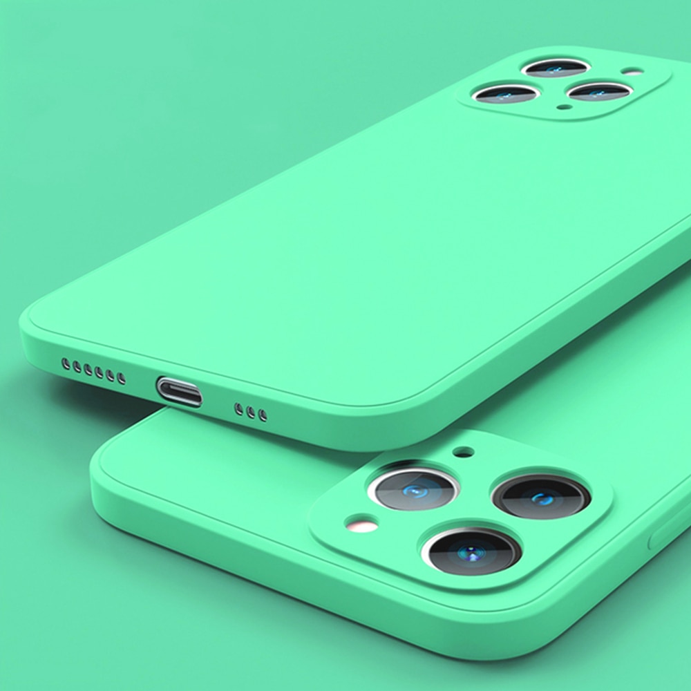 Carcasa Silicona Soft para iPhone 14 Pro Verde Menta