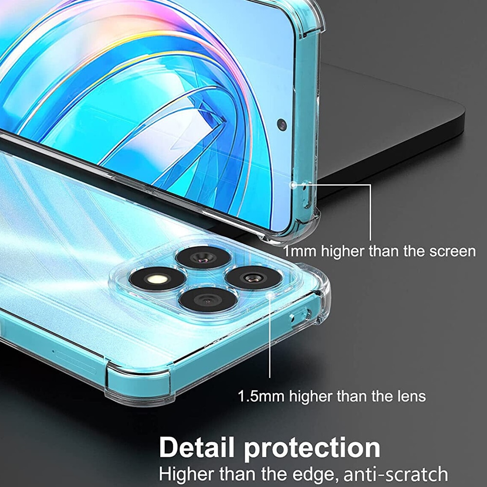 Husa compatibila cu Honor X8a, Protectie antisoc, Silicon Ultra Slim High Tech, Crystal Clear