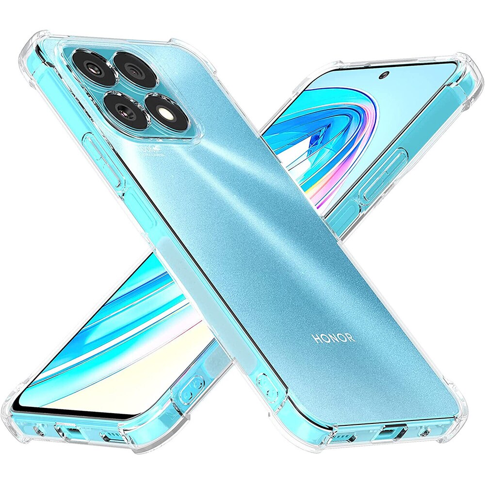 Husa compatibila cu Honor X8a, Protectie antisoc, Silicon Ultra Slim High Tech, Crystal Clear