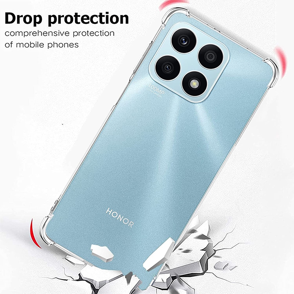 Husa compatibila cu Honor X8a, Protectie antisoc, Silicon Ultra Slim High Tech, Crystal Clear