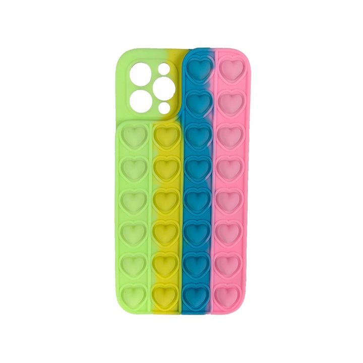 Калъф Lemontti Heart Pop it, съвместим с iPhone 11 Pro, Multicolor 4