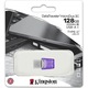Kingston DataTraveler microDuo USB memória, 128 GB, 3C, 200 MB/s, kettős USB-A + USB-C