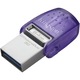 Kingston DataTraveler microDuo 3C USB memória, 64 GB, 200 MB/s, kettős USB-A + USB-C