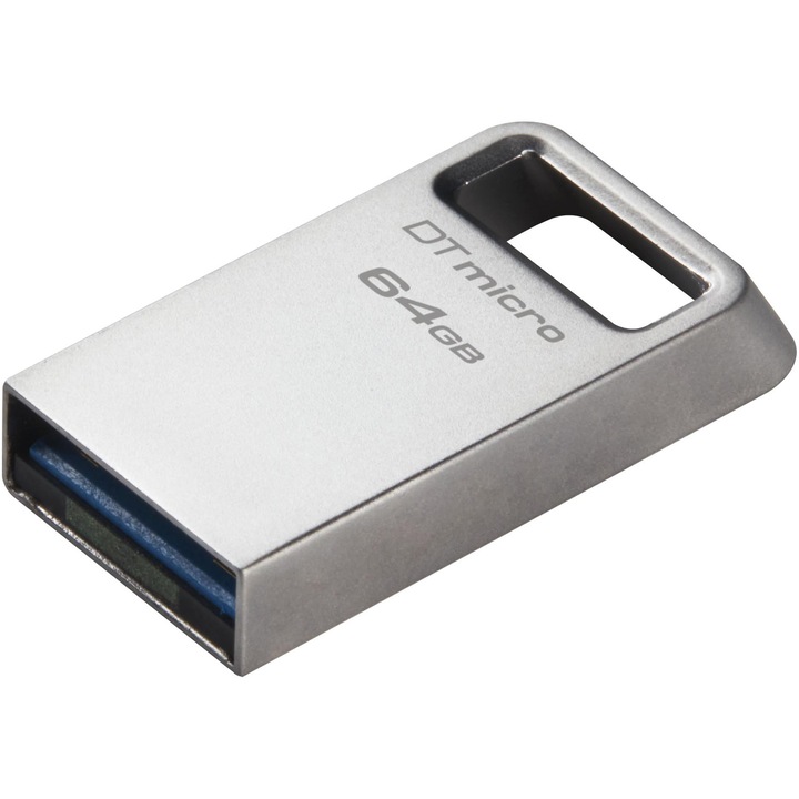 Kingston DataTraveler Micro USB memória, 64 GB, 200 MB/s, fém, USB 3.2 Gen 1