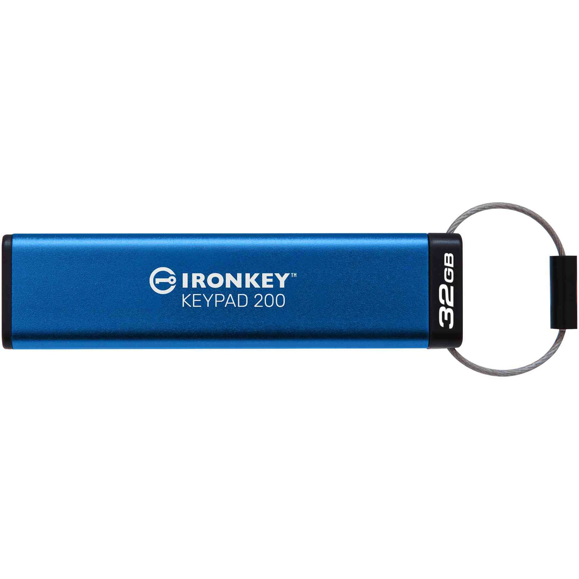 Memorie USB Kingston 32GB IronKey Keypad 200, FIPS 140-3 Lvl 3 (Pending) AES-256 Encrypted