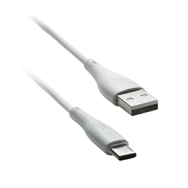 Cablu de Date si Incarcare Rapida CENTO C100 Alb TipC-USB 1m, 3A