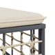 vidaXL polyrattan kerti középső kanapé bézs párnákkal 72 x 72 x 66 cm 10.9 kg