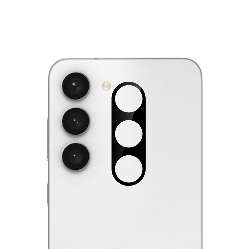 Folie de protectie pentru camera compatibila cu Samsung Galaxy A55 5G, Sticla securizata, Rezistenta la zgarieturi, Protectie completa, Negru