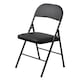 Scaun pliant tapitat At Performance, living, terasa, bucatarie, cu cadru de otel, rezistent la socuri, greutate maxim suportata 110kg, negru