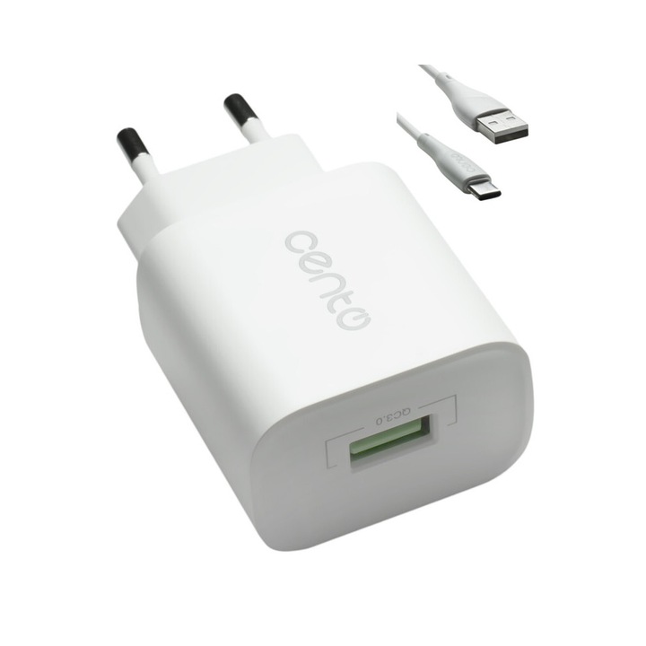 Incarcator Voiaj CENTO P211 TipC 1USB(QC)/3A/18W
