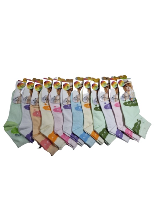 Set 20 perechi sosete lungi dama, multicolore, 36-40