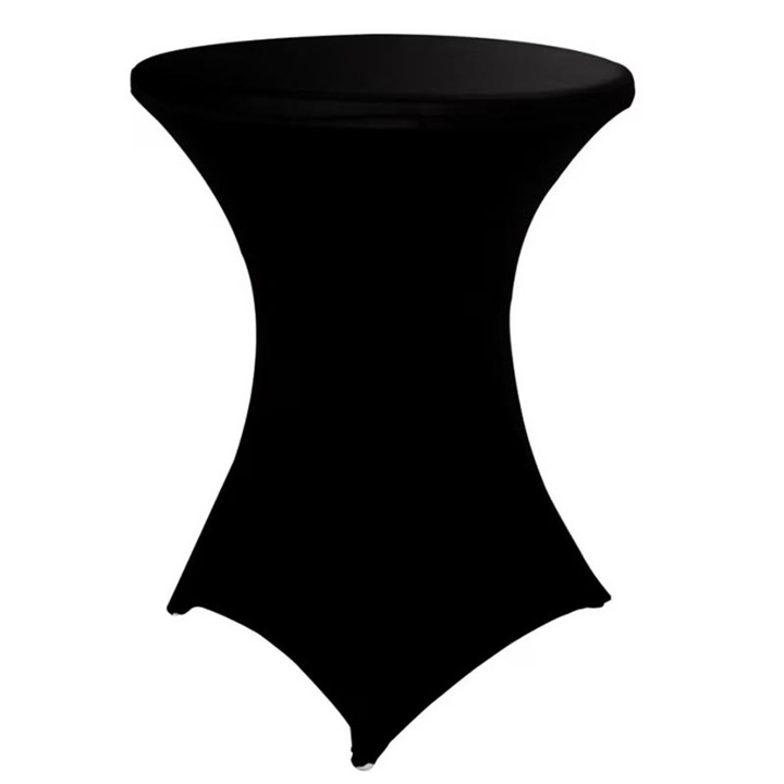 Husa pentru masa, Poliester/Spandex, 80x110cm, Negru