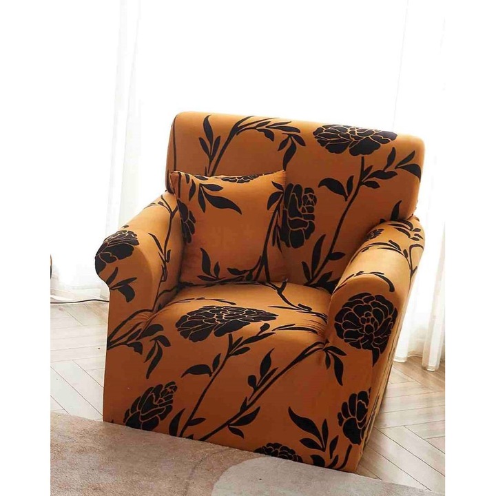 Еластичен калъф за фотьойл, Jojo Home, щампа роза, 90х140см